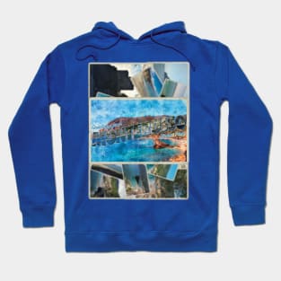 Greetings from Monterosso al Mare in Cinque Terre Vintage style retro souvenir Hoodie